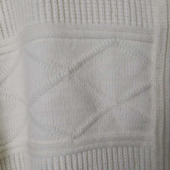 American Priority Mens White Knit Sweater M - Picture 4 of 7